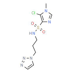 ChemSpider 2D Image | 5-Chloro-1-methyl-N-[3-(1H-1,2,3-triazol-1-yl)propyl]-1H-imidazole-4-sulfonamide | C9H13ClN6O2S