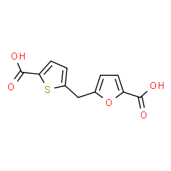ChemSpider 2D Image | 5-[(5-Carboxy-2-thienyl)methyl]-2-furoic acid | C11H8O5S