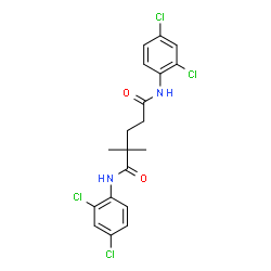 ChemSpider 2D Image | N,N'-Bis(2,4-dichlorophenyl)-2,2-dimethylpentanediamide | C19H18Cl4N2O2