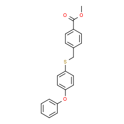 ChemSpider 2D Image | Methyl 4-{[(4-phenoxyphenyl)sulfanyl]methyl}benzoate | C21H18O3S