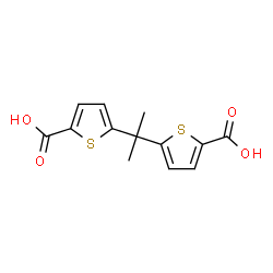ChemSpider 2D Image | 5,5'-(2,2-Propanediyl)di(2-thiophenecarboxylic acid) | C13H12O4S2