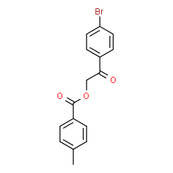 ChemSpider 2D Image | 2-(4-Bromophenyl)-2-oxoethyl 4-methylbenzoate | C16H13BrO3