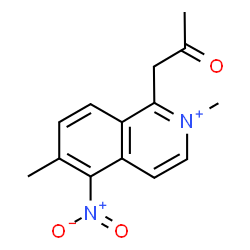ChemSpider 2D Image | 2,6-Dimethyl-5-nitro-1-(2-oxopropyl)isoquinolinium | C14H15N2O3