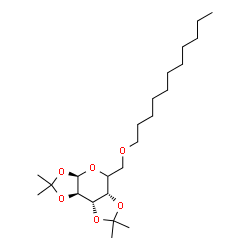 ChemSpider 2D Image | (3aR,5aS,8aS,8bR)-2,2,7,7-Tetramethyl-5-[(undecyloxy)methyl]tetrahydro-3aH-bis[1,3]dioxolo[4,5-b:4',5'-d]pyran | C23H42O6