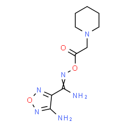 ChemSpider 2D Image | 4-Amino-N'-[2-(1-piperidinyl)acetoxy]-1,2,5-oxadiazole-3-carboximidamide | C10H16N6O3