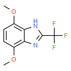 ChemSpider 2D Image | 4,7-Dimethoxy-2-(trifluoromethyl)-1H-benzimidazole | C10H9F3N2O2