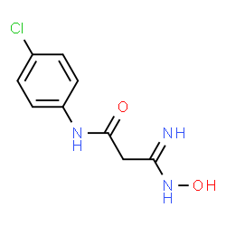 ChemSpider 2D Image | N-(4-Chlorophenyl)-3-(hydroxyamino)-3-iminopropanamide | C9H10ClN3O2