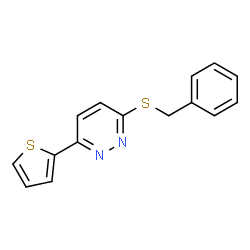 ChemSpider 2D Image | 3-(Benzylsulfanyl)-6-(2-thienyl)pyridazine | C15H12N2S2