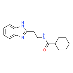 ChemSpider 2D Image | N-[2-(1H-Benzimidazol-2-yl)ethyl]cyclohexanecarboxamide | C16H21N3O