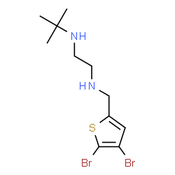 ChemSpider 2D Image | N-[(4,5-Dibromo-2-thienyl)methyl]-N'-(2-methyl-2-propanyl)-1,2-ethanediamine | C11H18Br2N2S