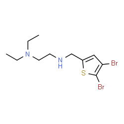 ChemSpider 2D Image | N'-[(4,5-Dibromo-2-thienyl)methyl]-N,N-diethyl-1,2-ethanediamine | C11H18Br2N2S