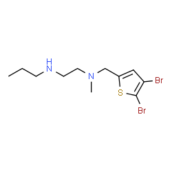 ChemSpider 2D Image | N-[(4,5-Dibromo-2-thienyl)methyl]-N-methyl-N'-propyl-1,2-ethanediamine | C11H18Br2N2S