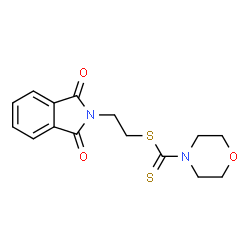 ChemSpider 2D Image | 2-Phthalimidoethyl 4-morpholinecarbodithioate | C15H16N2O3S2