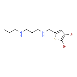 ChemSpider 2D Image | N-[(4,5-Dibromo-2-thienyl)methyl]-N'-propyl-1,3-propanediamine | C11H18Br2N2S