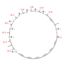 ChemSpider 2D Image | 16,18,20,22,24,26,28,30,32-Nonahydroxy-17,35-dimethyloxacyclohexatriaconta-3,5,7,9,11,13,33-heptaen-2-one | C37H58O11