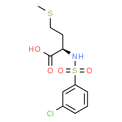 ChemSpider 2D Image | N-[(3-Chlorophenyl)sulfonyl]-D-methionine | C11H14ClNO4S2