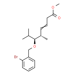 ChemSpider 2D Image | Methyl (5S,6S)-6-[(2-bromobenzyl)oxy]-5,7-dimethyl-3-octenoate | C18H25BrO3