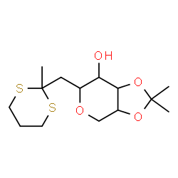 ChemSpider 2D Image | 1,5-Anhydro-3,4-O-isopropylidene-1-[(2-methyl-1,3-dithian-2-yl)methyl]pentitol | C14H24O4S2