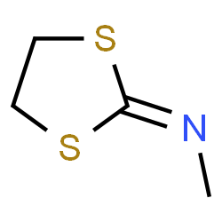 ChemSpider 2D Image | N-Methyl-1,3-dithiolan-2-imine | C4H7NS2