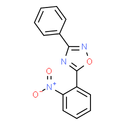 ChemSpider 2D Image | 5-(2-Nitrophenyl)-3-phenyl-1,2,4-oxadiazole | C14H9N3O3