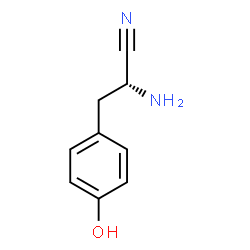 ChemSpider 2D Image | (2R)-2-Amino-3-(4-hydroxyphenyl)propanenitrile | C9H10N2O