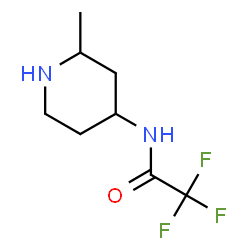 ChemSpider 2D Image | 2,2,2-Trifluoro-N-(2-methyl-4-piperidinyl)acetamide | C8H13F3N2O