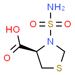 ChemSpider 2D Image | (4R)-3-Sulfamoyl-1,3-thiazolidine-4-carboxylic acid | C4H8N2O4S2