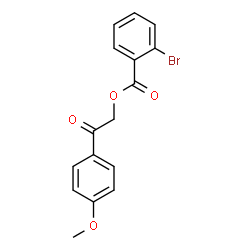 ChemSpider 2D Image | 2-(4-Methoxyphenyl)-2-oxoethyl 2-bromobenzoate | C16H13BrO4