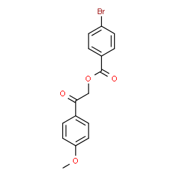ChemSpider 2D Image | 2-(4-Methoxyphenyl)-2-oxoethyl 4-bromobenzoate | C16H13BrO4