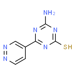 ChemSpider 2D Image | 4-Amino-6-(4-pyridazinyl)-1,3,5-triazine-2-thiol | C7H6N6S