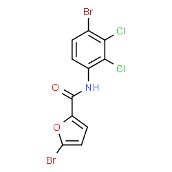 ChemSpider 2D Image | 5-Bromo-N-(4-bromo-2,3-dichlorophenyl)-2-furamide | C11H5Br2Cl2NO2