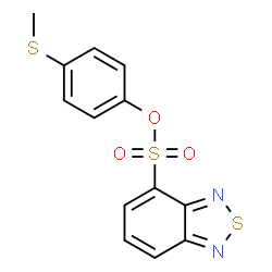 ChemSpider 2D Image | 4-(methylthio)phenyl 2,1,3-benzothiadiazole-4-sulfonate | C13H10N2O3S3