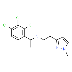 ChemSpider 2D Image | N-[2-(1-Methyl-1H-pyrazol-3-yl)ethyl]-1-(2,3,4-trichlorophenyl)ethanamine | C14H16Cl3N3