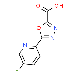 ChemSpider 2D Image | 5-(5-Fluoro-2-pyridinyl)-1,3,4-oxadiazole-2-carboxylic acid | C8H4FN3O3