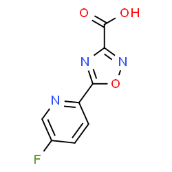 ChemSpider 2D Image | 5-(5-Fluoro-2-pyridinyl)-1,2,4-oxadiazole-3-carboxylic acid | C8H4FN3O3