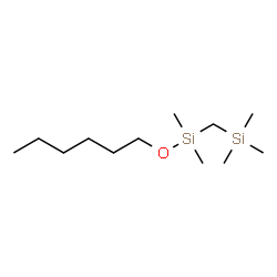 ChemSpider 2D Image | (Hexyloxy)(dimethyl)[(trimethylsilyl)methyl]silane  | C12H30OSi2