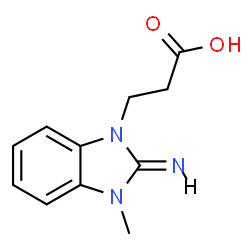 ChemSpider 2D Image | 3-[(2E)-2-Imino-3-methyl-2,3-dihydro-1H-benzimidazol-1-yl]propanoic acid | C11H13N3O2