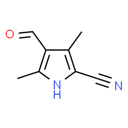 ChemSpider 2D Image | 4-Formyl-3,5-dimethyl-1H-pyrrole-2-carbonitrile | C8H8N2O