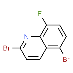 ChemSpider 2D Image | 2,5-Dibromo-8-fluoroquinoline | C9H4Br2FN