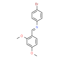 ChemSpider 2D Image | (E)-N-(4-Bromophenyl)-1-(2,4-dimethoxyphenyl)methanimine | C15H14BrNO2