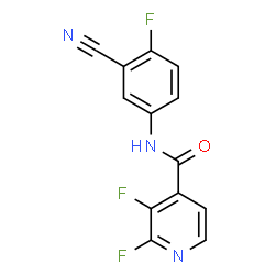 ChemSpider 2D Image | N-(3-Cyano-4-fluorophenyl)-2,3-difluoroisonicotinamide | C13H6F3N3O