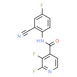 ChemSpider 2D Image | N-(2-Cyano-4-fluorophenyl)-2,3-difluoroisonicotinamide | C13H6F3N3O