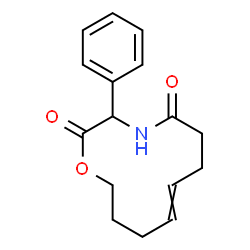 ChemSpider 2D Image | 3-Phenyl-1-oxa-4-azacyclododec-8-ene-2,5-dione | C16H19NO3