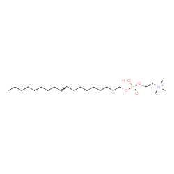 ChemSpider 2D Image | 2-{[Hydroxy(9-octadecen-1-yloxy)phosphoryl]oxy}-N,N,N-trimethylethanaminium | C23H49NO4P