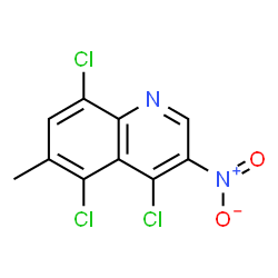 ChemSpider 2D Image | 4,5,8-Trichloro-6-methyl-3-nitroquinoline | C10H5Cl3N2O2