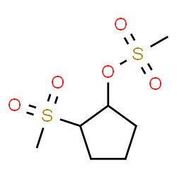 ChemSpider 2D Image | 2-(Methylsulfonyl)cyclopentyl methanesulfonate | C7H14O5S2