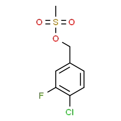 ChemSpider 2D Image | 4-Chloro-3-fluorobenzyl methanesulfonate | C8H8ClFO3S