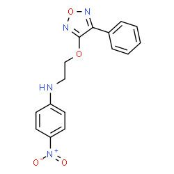 ChemSpider 2D Image | Benzenamine, 4-nitro-N-[2-(4-phenyl-3-furazanyloxy)ethyl]- | C16H14N4O4