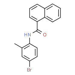 ChemSpider 2D Image | N-(4-Bromo-2-methylphenyl)-1-naphthamide | C18H14BrNO