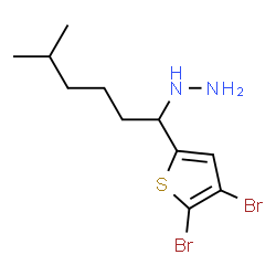 ChemSpider 2D Image | [1-(4,5-Dibromo-2-thienyl)-5-methylhexyl]hydrazine | C11H18Br2N2S